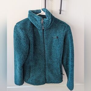 The North Face Womens Osito Jacket Teal Blue And Black | Soft Fuzzy | Size S